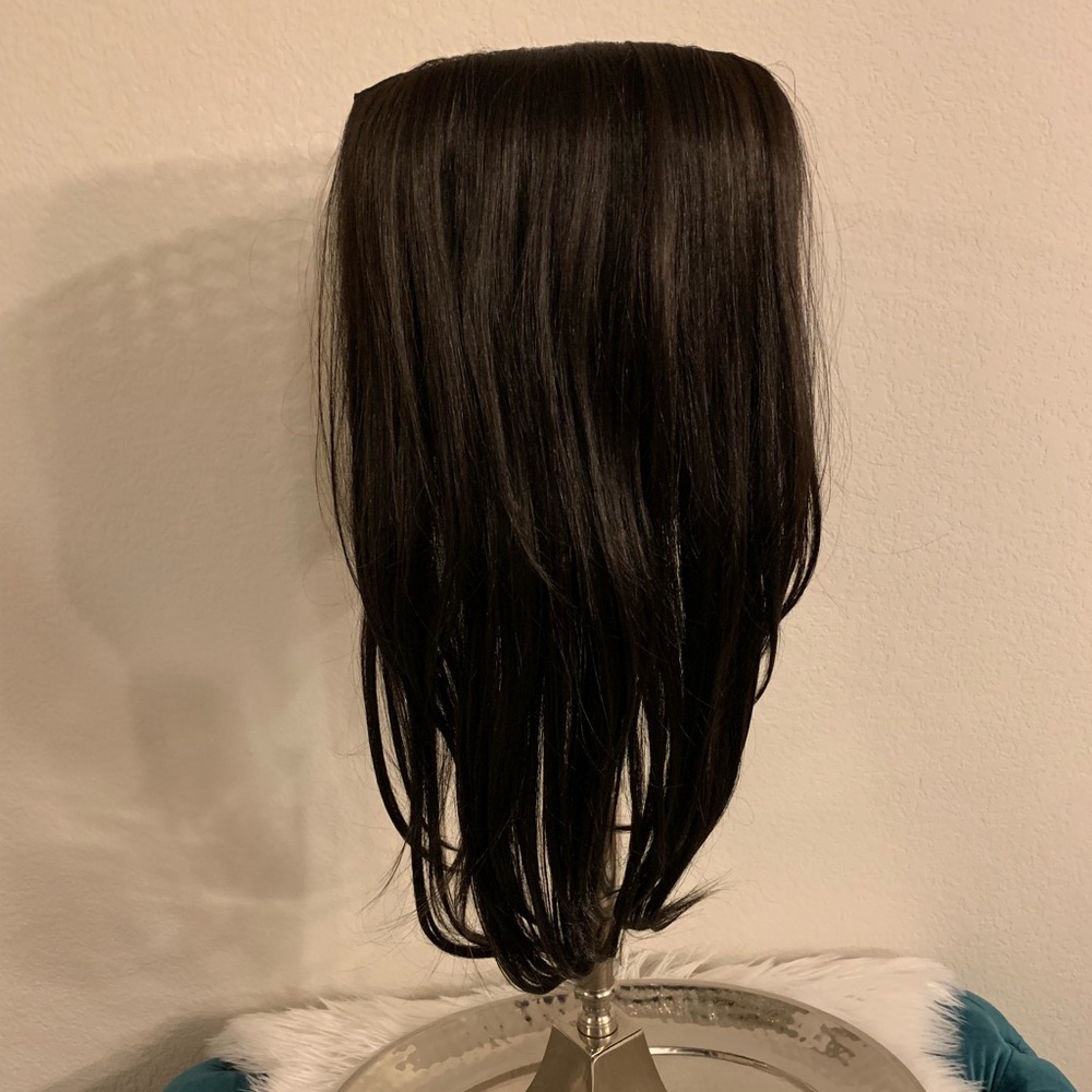 One piece, 23 inch halo hair extensions, brown